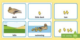 Five Little Speckled Frogs Nursery Rhyme Flashcards