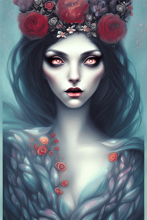 Persephone Beautiful Goddess of the Underworld Painting · Creative Fabrica