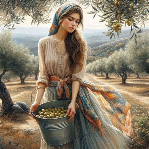 Cueillette des olives - puzzle en ligne