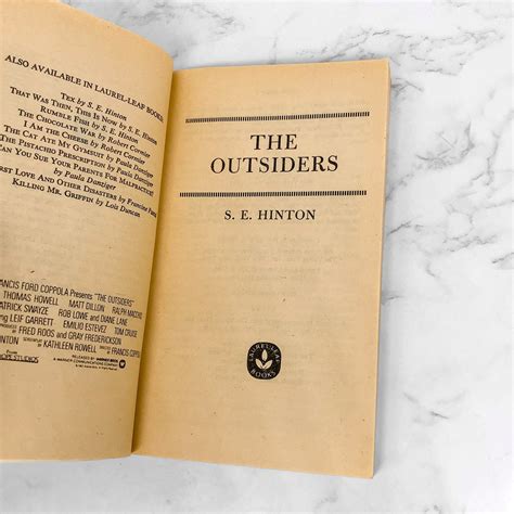 The Outsiders Original Book Cover