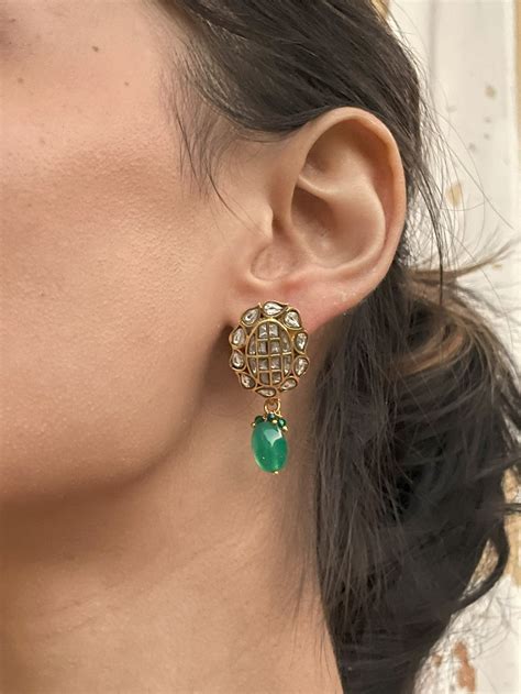Maitri Polki Stud Earrings – AVSAJEWELS