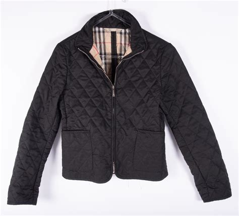 Lot - Burberry Ladies Black Quilted Jacket
