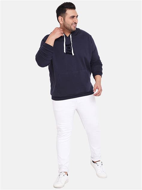 Plus Size Men's Navy Blue Not In The Mood Hoodie (3XL - 6XL) | Instafab ...