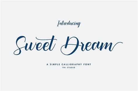 Sweet Dream常用的LOGO设计英文字体下载 个性书法手写风格 – 看飞碟