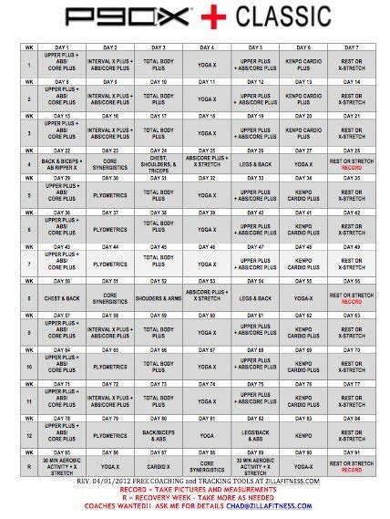 P90X Schedule and Workout Times