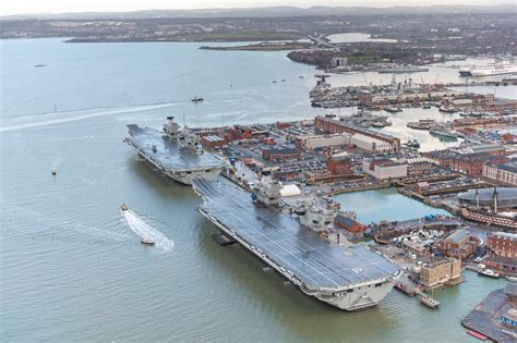 Portsmouth Naval Base, featuring Queen Elizabeth, Prince of Wales ...