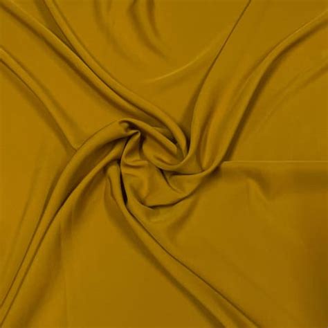 Dark Mustard Color Banana Crepe Fabric