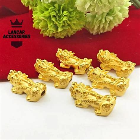 Jual Charm Xuping Pixiu Naga Keberuntungan Bahan Pembatas Gelang Emas ...
