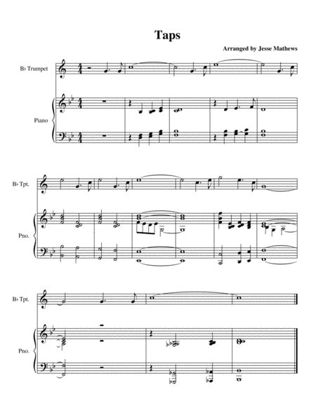 Taps - for Trumpet and Piano (arr. Jesse Mathews) by Jesse Mathews ...