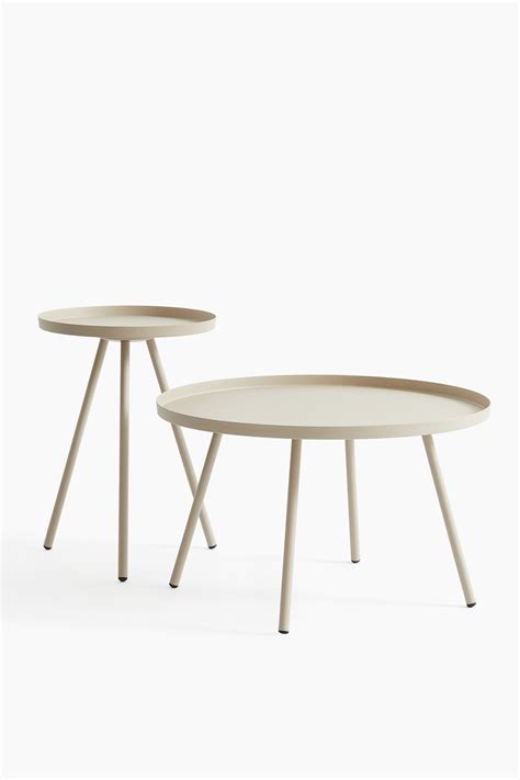 Light beige Low side table at H&M Home | H&M GB