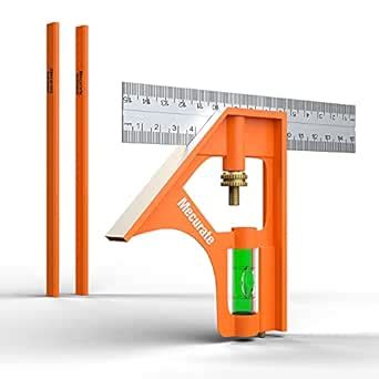 Mecurate 6“ Combination Square, 6 Inch 150mm Stainless Steel Combo ...