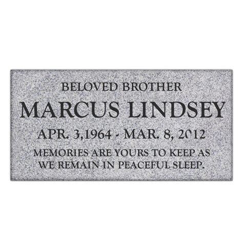 24″ x 12″ x 4″ Flat Cemetery Headstone Grave Marker For Sale ...