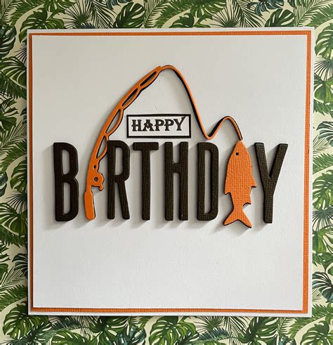 Clean and Simple Fishing Birthday Card | Fishing birthday cards, Cricut ...