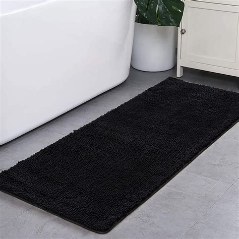 Junovo Soft Luxury Chenille Bathroom Mats, Non-Slip and Absorbent Throw ...