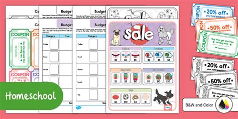 Dog Supplies Shopping Trip Budget Worksheet | Twinkl USA
