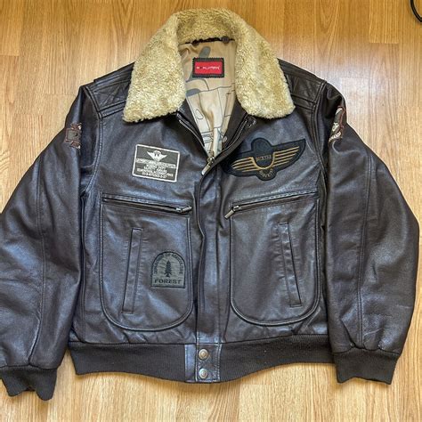 Genuine Leather Pilot Jacket - Etsy