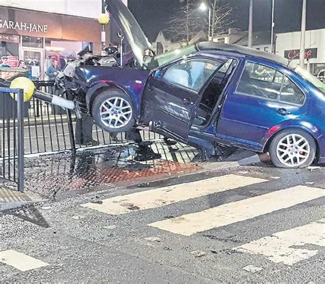 Car Crashes Into Safety Railings At Pedestrian Crossing | County Derry ...