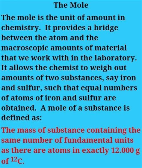 why mole is called chemists secret unit? - Brainly.in