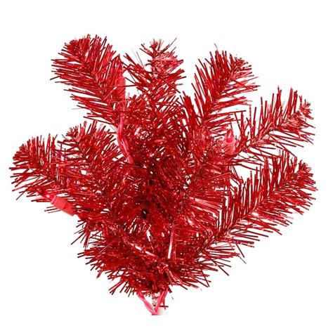 Vickerman 6-ft Pre-lit Red Artificial Christmas Tree with Red ...