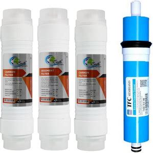 Earth Ro System DIAMOND Inline 2 Carbon,1 Sediment Filter Set ,TFC ...