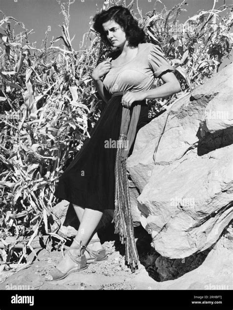 Hollywood, California: 1943 Actress Jane Russell in a scene from the ...