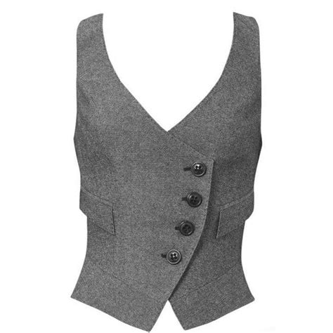 Women's Suit Vest Herringbone Tweed Work Wear Slim Fit Waistcoat Lady ...
