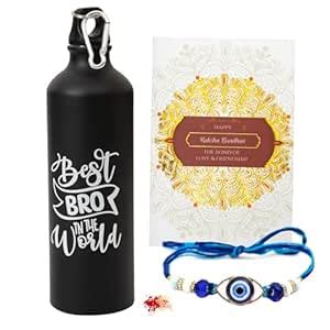 To The Nines Rakhi Gift Set for Brother - Rakhi With Sipper Bottle ...
