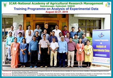 Training Report on Analysis of Experimental Data | ICAR-National ...