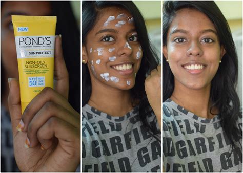 Pond's Sun Protect Non-Oily Sunscreen SPF 50 Review (Tested on Dark ...