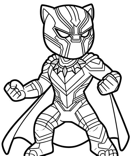 Among Us Black Panther Coloring Pages