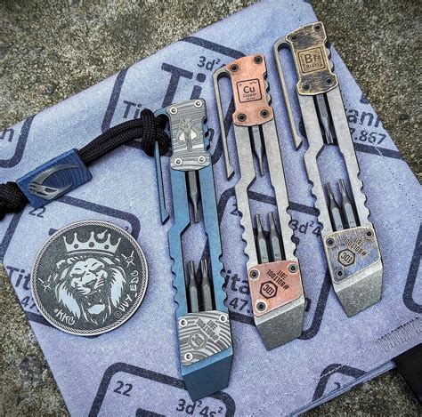 BoltEDC Titanium Pocket Pry Bar Stores Screwdrivers Too