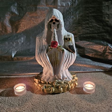 Forgiveness Santa Muerte White Figure Statue 14 Inch.figura Santa ...