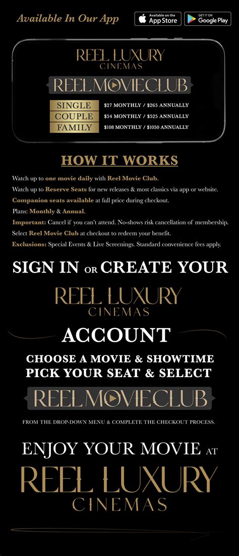 Movie Club | Reel Luxury Cinemas The Woodlands | Dine-In Movie Theater