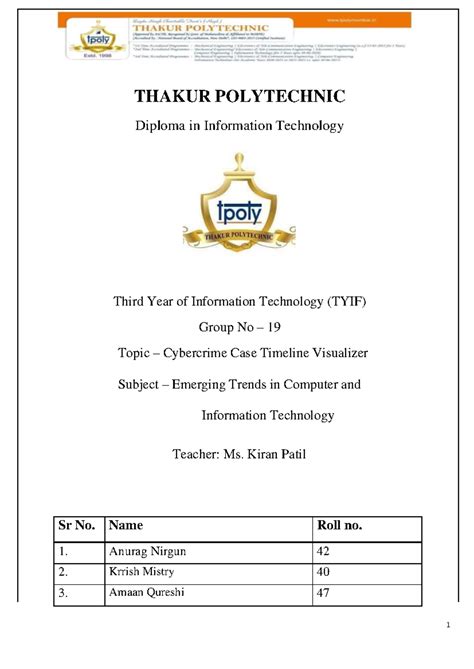Cybercrime Case Timeline Visualizer - Emerging Trends in IT (ETI) - Studocu