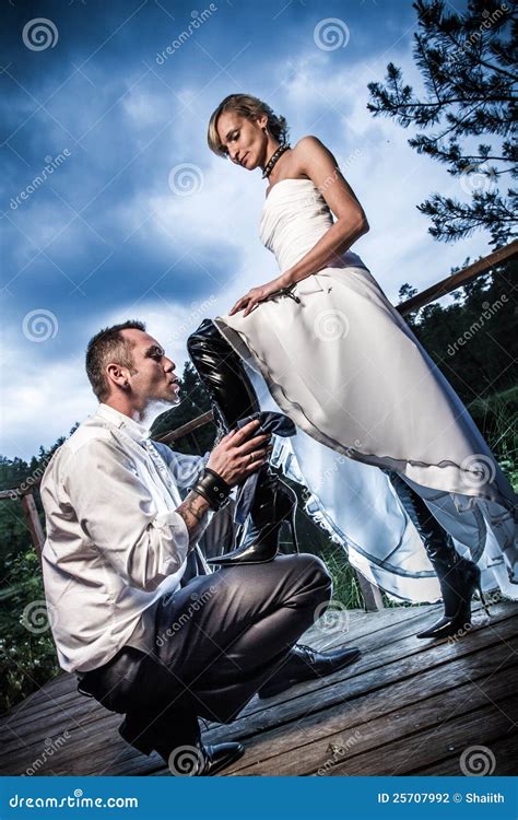 Concept Of A Dominant Woman Just Married Stock Photo - Image: 25707992