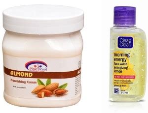 PINKROOT ALMOND CREAM 500ML WITH CLEAN & CLEAR LEMON FACE WASH Price in ...