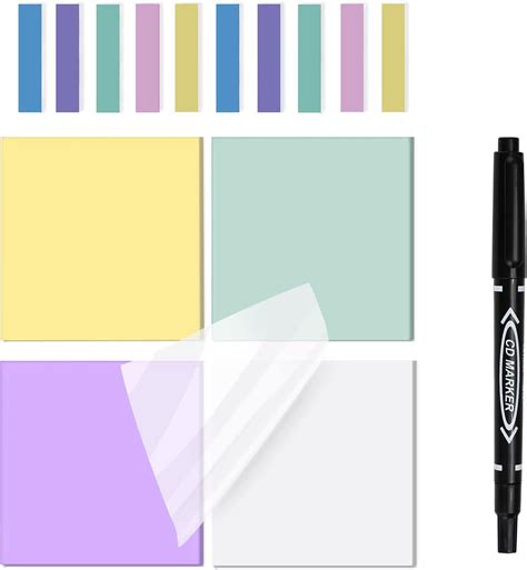 Amazon.com : 400 Sheets Transparent Sticky Notes, 3x3 inch Clear Sticky ...