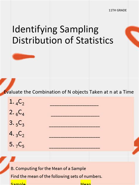 Image result for Finding Mean of Sampling Distribution