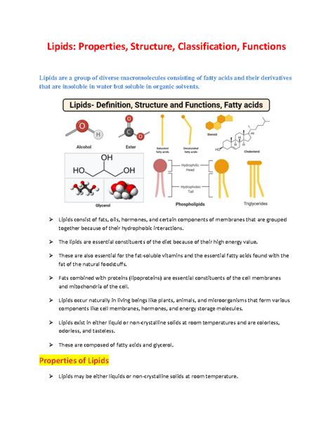 Lipids- Properties, Structure, Classification & Function - Lipids ...