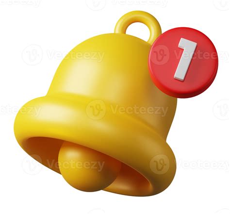 Cute cartoon yellow bell alarm popup notification reminder alert icon ...