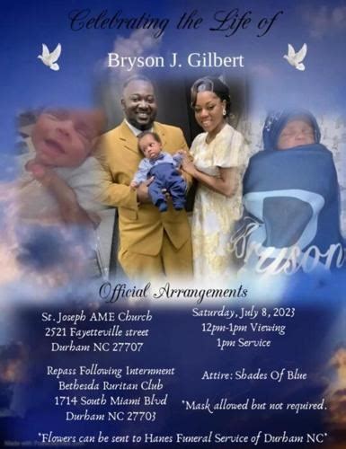 Bryson J. Gilbert Obituary (2023) - Durham, NC - Hanes Funeral Service ...