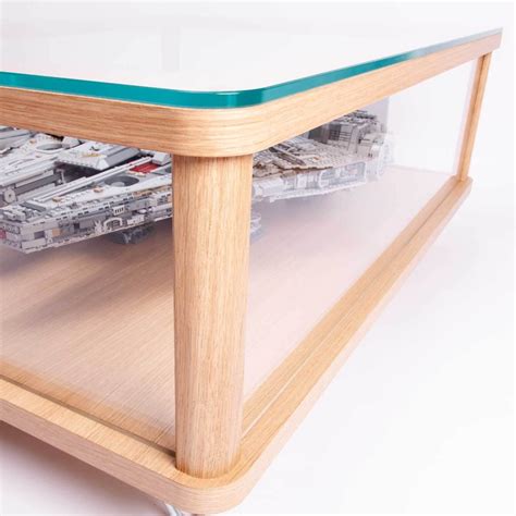 Lego Millennium Falcon Display Coffee Table — Walnut hardwood and veneer