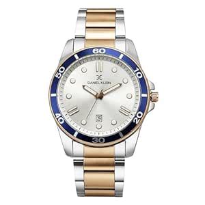 Daniel Klein Analog Silver Round Dial Two Tone Silver Rose Gold Metal ...