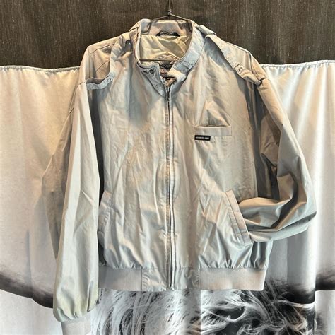Mens vintage Members only jacket Grey size... - Depop