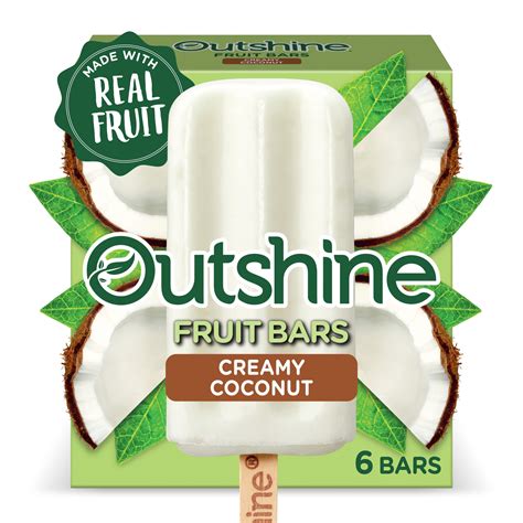 Outshine Creamy Coconut Frozen Fruit Bars,Non-GMO, Gluten Free, 6 Ct ...
