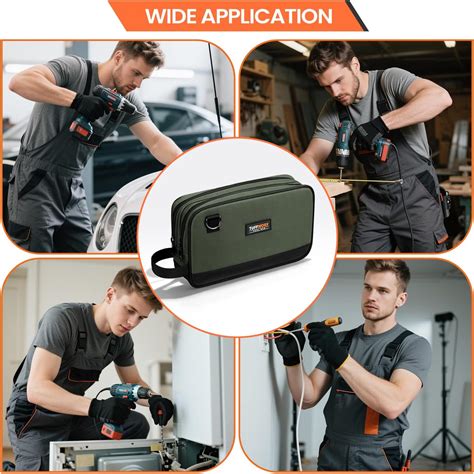 TUFFWORX Tool Bag, Dual Compartment Storage Pouch (Gray) India | Ubuy