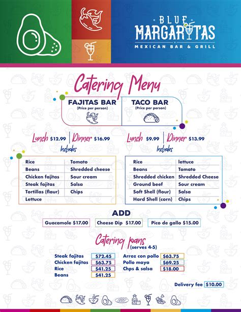 Catering Menu – Blue Margaritas