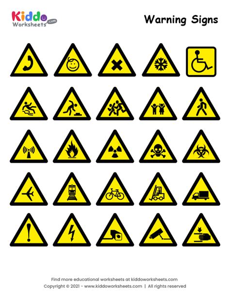 Safety Signs Worksheet 的图像结果