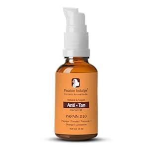 Passion Indulge Papain D10 Facial Oil for Tan Removal with Orange ...
