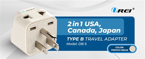 OREI India USA Adapter, India to Universal Travel Adapter for USA ...